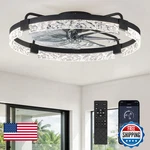 Zmishibo Ceiling Fans Lights And Remote 24 Inch Flush Mount 6 Speeds. Fixed Price $140.16.