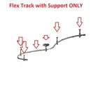 Allen + Roth Sloan 96-IN Brushed Nickel Flex Track With Support # 0809857. Fixed Price $40.00.