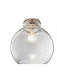 Kichler 12-IN Brushed Nickel Industrial Single Seeded Glass Globe Pendant. Fixed Price $39.99.