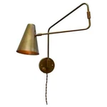 Swing Arm Sconce Plug-in Wall Lamp Mid Century Modren 1LIGHT Handmade By. Fixed Price $222.50.