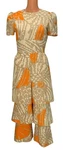 Tori Richard Vintage 70S Women's Hawaiian Flounce Leg Ss Pique Jumpsuit - Sz. Fixed Price $326.00.