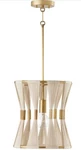 Untrammelife Modern Drum 11 W Pendant Bleached Natural Rope Antique Brass Light. Fixed Price $105.00.