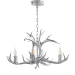 Jonathan Lighting JYL6301A Silver Eldora 4-LIGHT 26"W Led Antler Chandelier. Fixed Price $211.80.