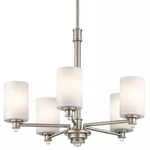 Kichler 43923 Nickel Joelson 24"W 5-LIGHT Shaded Chandelier. Fixed Price $299.97.