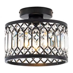 Rpzloila Crystal Ceiling Light Fixture, Modern Semi Flush Mount BLACK1. Fixed Price $39.90.