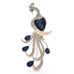 Vintage Style Peacock Bird Blue Rhinestone Crystal Cyan Brooch Pin Pendant. Fixed Price $15.20.
