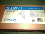 (2)THOMAS Lighting Retro Bronze Wall Sconce W/ Olive Silk Shades M4127-11. Fixed Price $34.49.