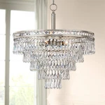 Crystorama Mercer 20" Wide Tiered Olde Silver Crystal Chandelier. Fixed Price $998.00.