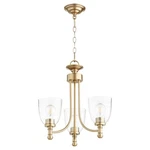 Quorum Rossington Light Chandelier, Aged Brass/clear Seeded 6122-3-280. Fixed Price $179.20.
