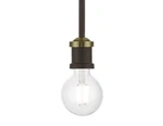 Livex Lighting 47161 Lansdale 5"W Mini Pendant - Bronze / Antique Brass Accents. Fixed Price $85.96.