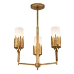 Lucas Mckearn Sawgrass Light Chandelier, Gold Leaf/opal Etched CH20319G-3. Fixed Price $525.00.