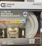 Clearance Commercial Electric Led Directional Recessed 4" Color Changing Kit. Fixed Price $12.50.