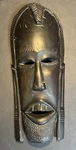Vintage Folk Art Hand Carved East African Tribal Mask Ebony Wood 12 Wall Decor. Fixed Price $38.00.
