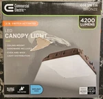 Commercial Electric 300W Led Bronze Flush Mount Ceiling Outdoor Canopy Light. Fixed Price $69.78.