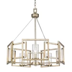 Golden Lighting 6068-5 Wg Marco 5-LIGHT Chandelier White With Clear. Fixed Price $527.99.