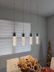 Artika Essence 27W Chrome Integrated Led 4 Pendant Light Chandelier. Fixed Price $110.00.