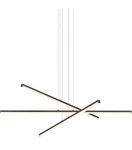 Sonneman 2763.25 Stix 3-ARM Led Hanging Chandelier Fixture 3000K Satin Black. Fixed Price $1000.00.
