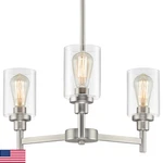 Lightdamy 3 Lights Brushed Nickel Chandeliers For Dining Room Fixture. Fixed Price $116.36.