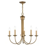 Livex Estate Light Chandelier, Antique Gold Leaf 42685-48. Fixed Price $321.96.