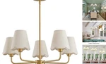 Modern Chandelier Farmhouse For Dining Room Industrial 5-LIGHT Gold. Fixed Price $142.39.