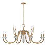 Savoy House Bergdorf 12-LIGHT Chandelier, Warm Brass 1-5803-12-322. Fixed Price $1150.00.