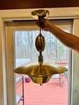 Mid Century Modern 1950 Flying Saucer Retractable Light Original Our Home. Fixed Price $899.99.