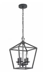Pia Ricco 6-LIGHT Matte Black Lantern Industrial Cage Farmhouse Chandelier. Fixed Price $59.99.