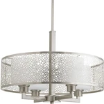 Progress Lighting P5156 Nickel Mingle 4-LIGHT 21"W Drum Chandelier. Fixed Price $549.99.