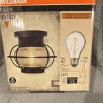 Sylvania Essex Vintage Flush Mount Ceiling Light Matte Black Led Dimmable. Fixed Price $14.99.