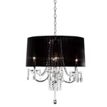 4-LIGHT Crystal Drop Chandelier In Silver Chrome Ore K-5111H. Fixed Price $189.10.