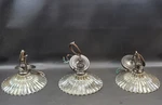 3 Pottery Barn Whitney Mercury Glass Hanging Ceiling Mount Pendant Lights. Fixed Price $379.98.