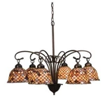 Meyda Lighting 31'W Tiffany Fishscale Lt Chandelier, Paba - 18634. Fixed Price $2131.20.
