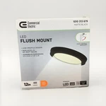Commercial Electric 12" Integrated Led Flush Mount, Brushed Nickel, Dimmable. Fixed Price $19.99.