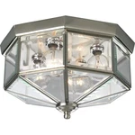 12 Inch Nickel Ceiling Light Fixture Clear Beveled Glass Three Design. Fixed Price $93.69.