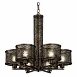 Varaluz Lit-mesh 6-LIGHT Bronze Ceiling Chandelier 26 Designer Lighting. Fixed Price $200.00.