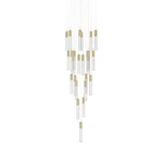 Avenue Lighting HF1904-25-GL The Original Glacier 28"W Brass. Fixed Price $4414.00.