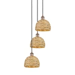 Innovations Lighting 113B-3P-30-19 Woven Rattan Pendant Antique Copper /. Fixed Price $620.40.