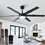 Vaczon 60 Inch Ceiling Fans With Lights And Remote, Modern Large Black Ceilin.... Fixed Price $142.57.