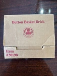 Longaberger Pottery Button Basket Brick #30198 Terracotta Weave Pattern Us. Fixed Price $14.99.