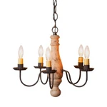 Irvins Country Tinware 5-ARM Bed Breakfast Chandelier Hartford Buttermilk. Fixed Price $449.95.