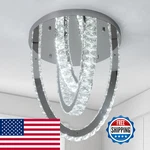 Vinilky Modern Crystal Ceiling Chandelier Flush Mount Lighting Fixture. Fixed Price $126.49.