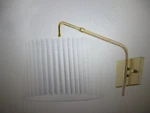 Home Decorators Garay 13 In. 1-LIGHT Aged Brass, White Accent Wall Sconce. Fixed Price $47.45.