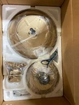 Parrot Uncle F6318GD110V 52" Gold Ceiling Fan With Light, Remote & Reversible. Fixed Price $113.99.