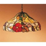 Meyda Lighting 20'W Tiffany Peony Pendant, Beige Lt Blue Flame Pink - 31622. Fixed Price $827.28.