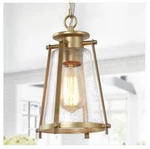 Lnc Asaf Modern Gold Mini Pendant Light With Seeded Glass Shade. Fixed Price $69.82.