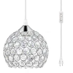 Tislyco Plug-in Crystal Chandelier Lighting With Long Cord 13.12FT On/off.... Fixed Price $44.80.
