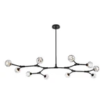 Elegant Lighting Zayne 10-LIGHT Modern Crystal/iron Pendant Black. Fixed Price $660.00.
