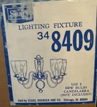 Vintage Sears Williamsburg Style Solid Brass Chandelier 5 Arm Candleabra Light. Fixed Price $189.99.