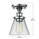 Globe Electric Mercer 1-LIGHT Chrome Flush Mount Ceiling. Fixed Price $24.99.