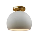 Justice Design Radiance Sm Globe Semi-flush, Bisque/brass CER-6350-BIS-BRSS. Fixed Price $135.36.
